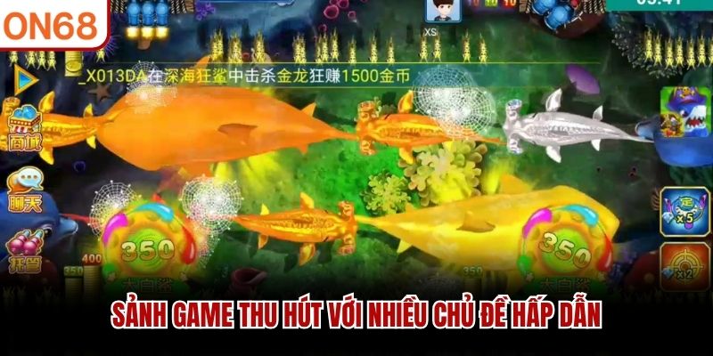 Sảnh game thu hút với nhiều chủ đề hấp dẫn